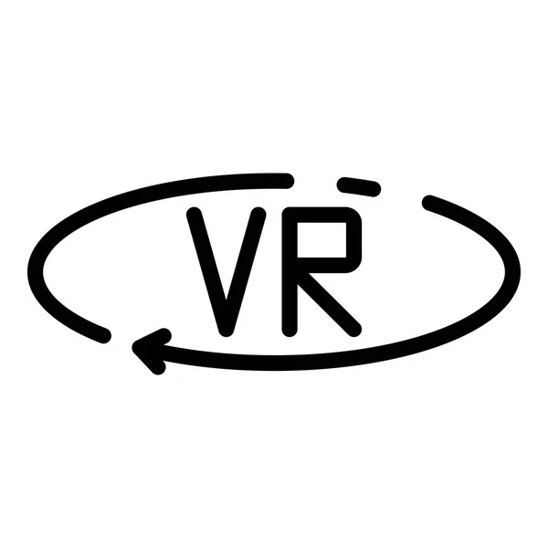 Εικονίδιο φουτουριστικό VR, στυλ διάρθρωσης — Διανυσματικό Αρχείο