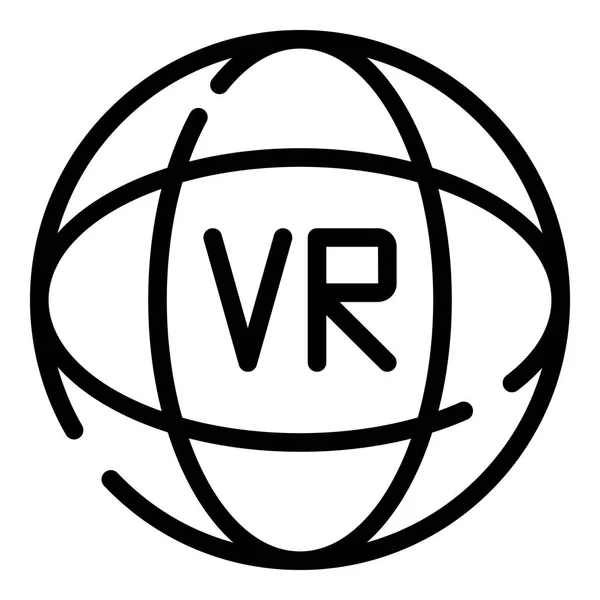 Εικονίδιο προσομοίωσης VR, στυλ διάρθρωσης — Διανυσματικό Αρχείο