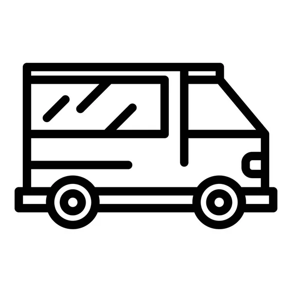 Icono de vehículo de ambulancia, estilo de contorno — Vector de stock