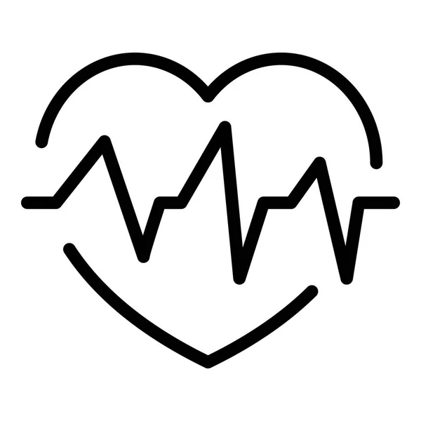 Ikona bicia serca, styl konturu — Wektor stockowy