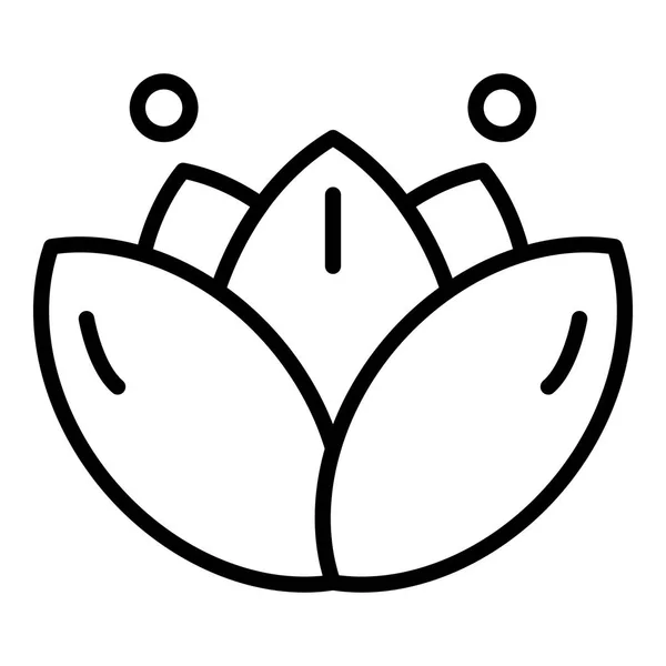 Icona fiore di loto, stile contorno — Vettoriale Stock