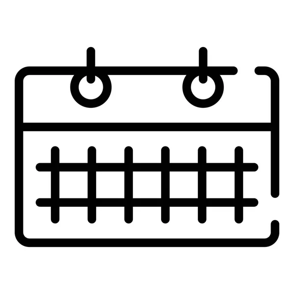 Pictogram voor agenda plan, overzichts stijl — Stockvector