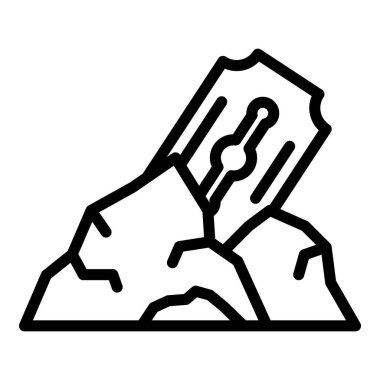 Pudra bağımlılığı simgesi, anahat stili