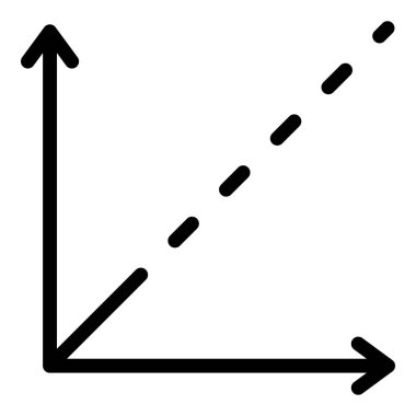 Kartezyen eksenler simgesi, anahat stili
