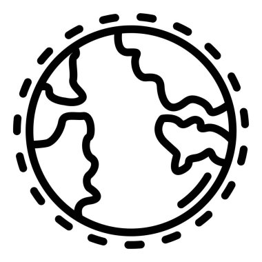 Dünyevi atmosfer simgesi, anahat stili