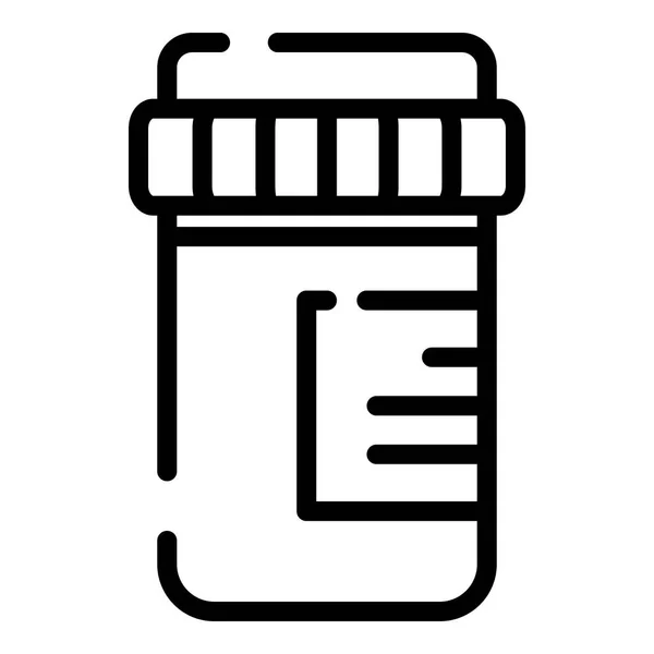 Tablettendose Drogen-Symbol, Umriss Stil — Stockvektor