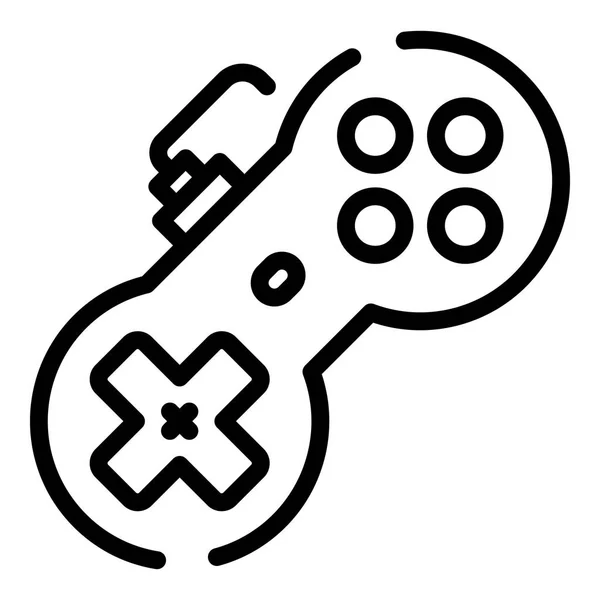 Addiction video game icon, outline style — Stock Vector