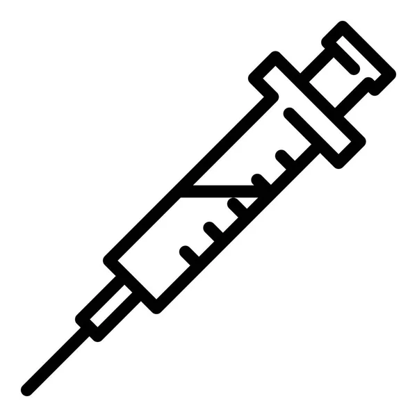 药物注射器图标，轮廓样式 — 图库矢量图片