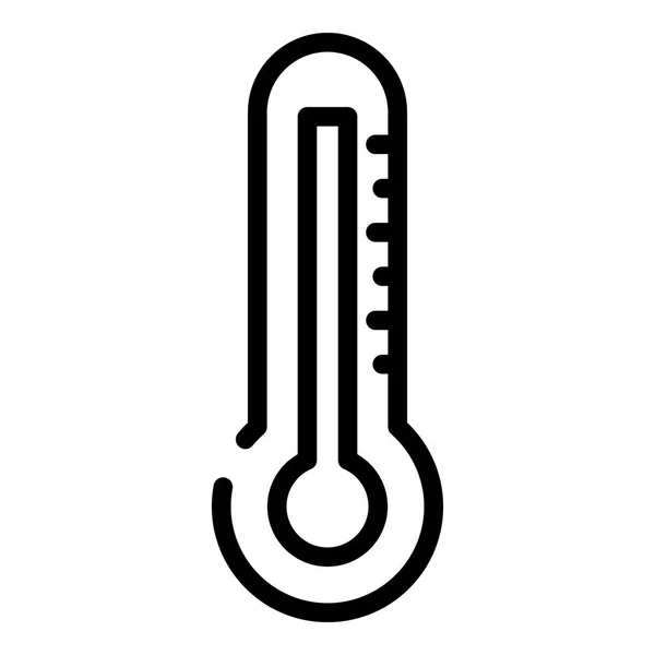 Thermometer icon, outline style — Stock Vector