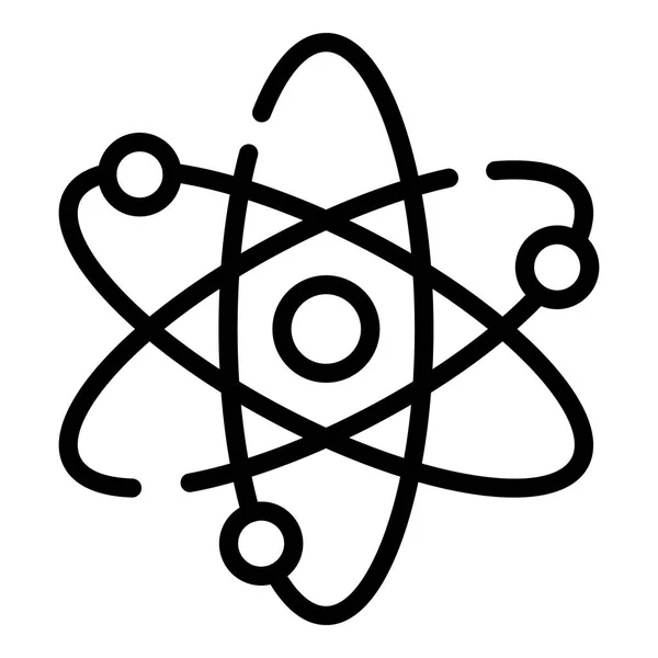 Atom und Elektronen-Symbol, Umrissstil — Stockvektor