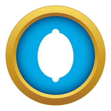 Limon simgesi mavi vektör izole