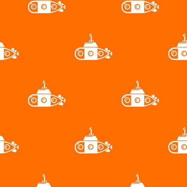 Denizaltı ulaşım deseni vektör turuncu