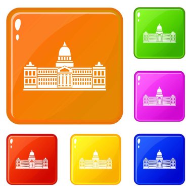 Kongre Sarayı , Arjantin simgeler vektör renk seti