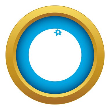 Mandalina simgesi mavi vektör izole