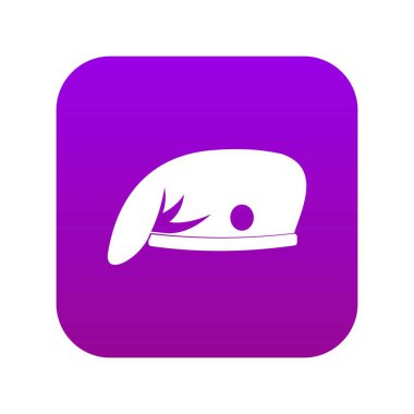 Askeri kap simgesi dijital mor