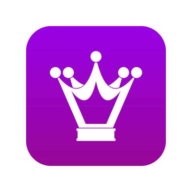 Prenses taç simgesi dijital mor