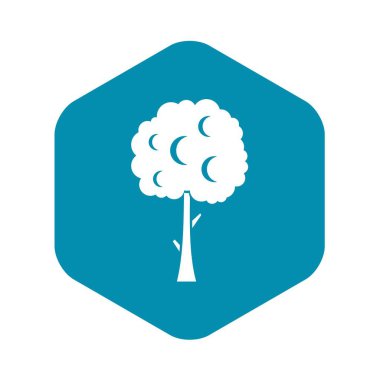 Ağaç simgesiyle küresel taç, basit tarzı