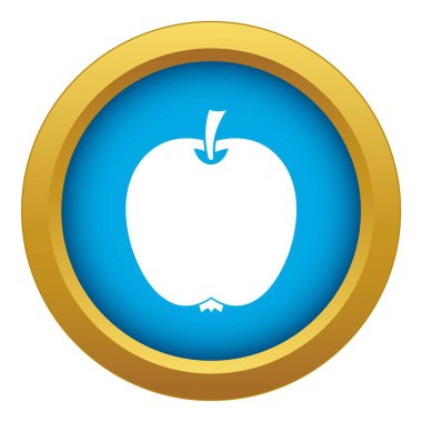 Elma simgesi mavi vektör izole