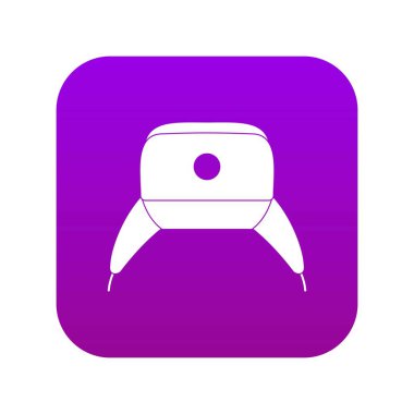 Earflap şapka simgesi dijital mor