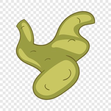 Taze zencefil simgesi, karikatür tarzı