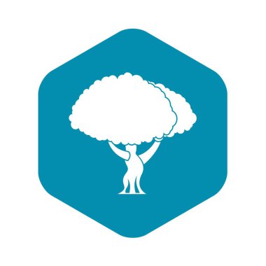 Ağaç simgesiyle, basit tarzı