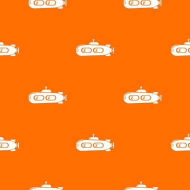 Denizaltı retro desen vektör turuncu