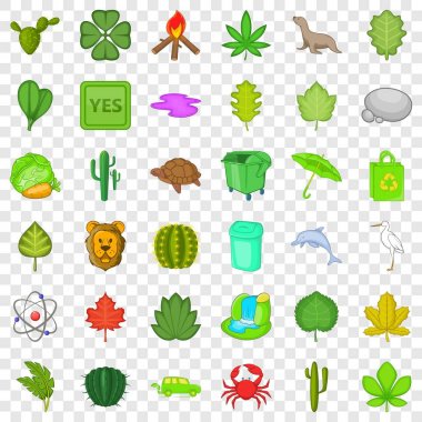 Kalp Icons set, karikatür tarzı