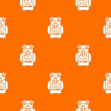 Sırt çantası desen vektör turuncu