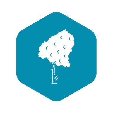 Huş ağacı simgesini, basit tarzı