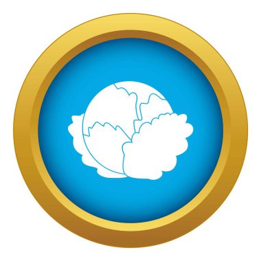 Lahana mavi simge vektör izole