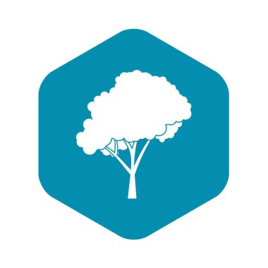 Ağaç bir yuvarlak taç simgeyle basit tarzı