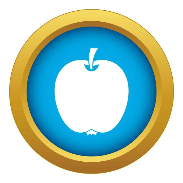 Jabłko ikonę niebieski wektor na białym tle — Wektor stockowy