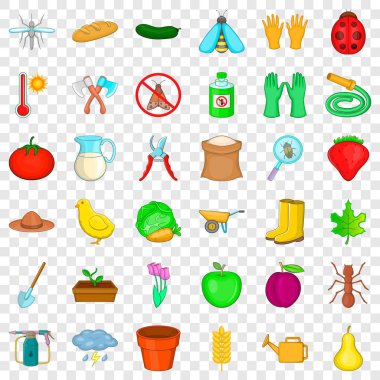 Fırtına Icons set, karikatür tarzı