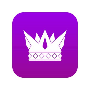 Cog taç simgesi dijital mor