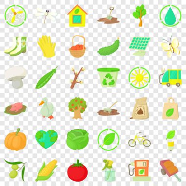 Kabak Icons set, karikatür tarzı