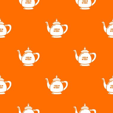 Kettle restoran desen vektör turuncu