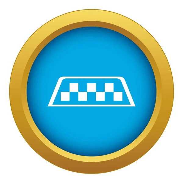 Checker taxi icon blue vector isolated — Stock Vector