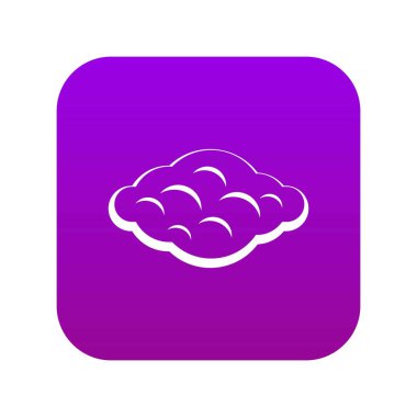 Kıvırcık bulut simgesi dijital mor
