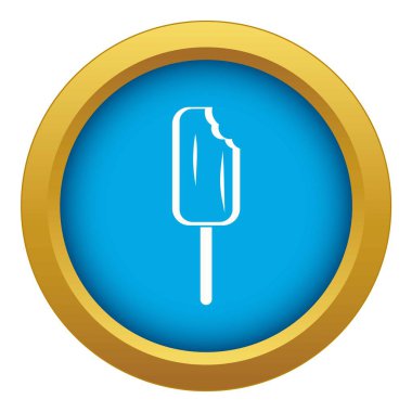 Dondurma mavi simge vektör izole