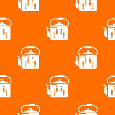 Kettle retro desen vektör turuncu