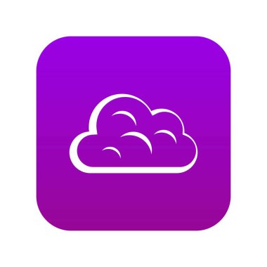 Büyük bulut simgesi dijital mor