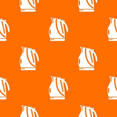 Kettle güç deseni vektör turuncu