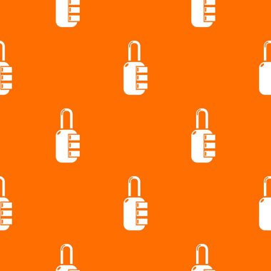 Kilit kombinasyonu deseni vektör turuncu