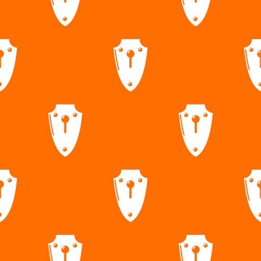 Kilit ortaçağ desen vektör turuncu