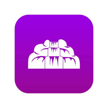 Şelale simgesi dijital mor