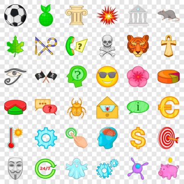 Amblem Icons set, karikatür tarzı