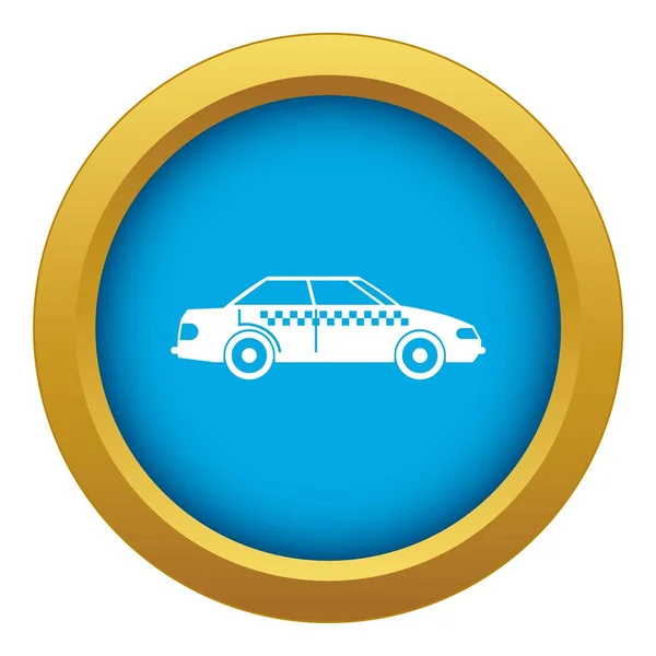 Ícone de táxi vetor azul isolado — Vetor de Stock