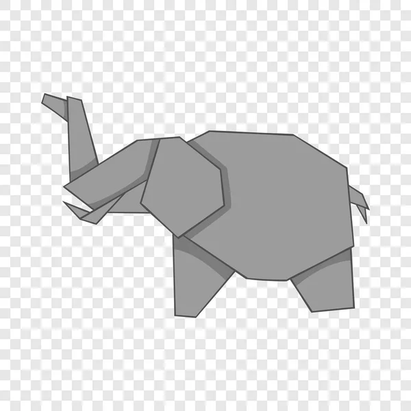 Icône éléphant Origami, style dessin animé — Image vectorielle