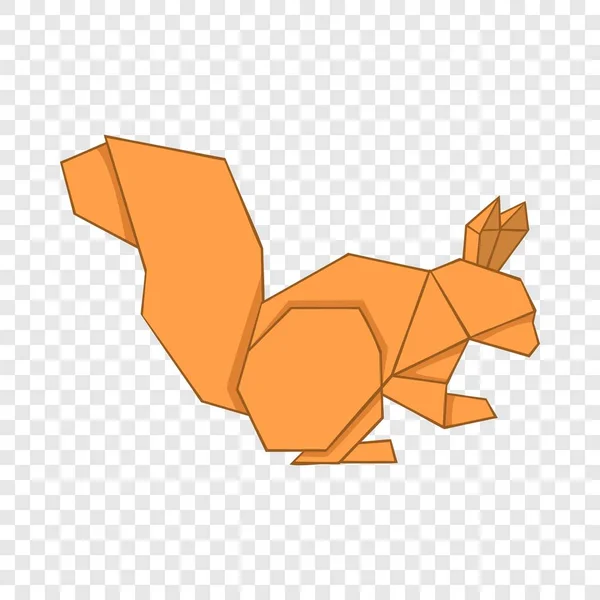 Icône écureuil origami, style dessin animé — Image vectorielle