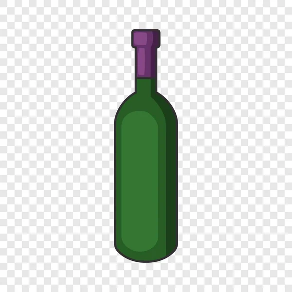瓶的葡萄酒图标，卡通风格 — 图库矢量图片